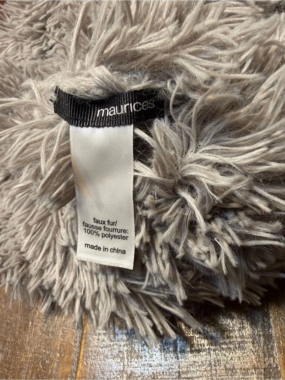 Maurices Gray Faux-Fur Infinity Scarf